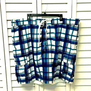 Merona 9” Plaid Swim Shorts Size XXL